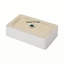 Lavabo de salle de bain vasque rectangulaire en céramique blanche 21 "X14"