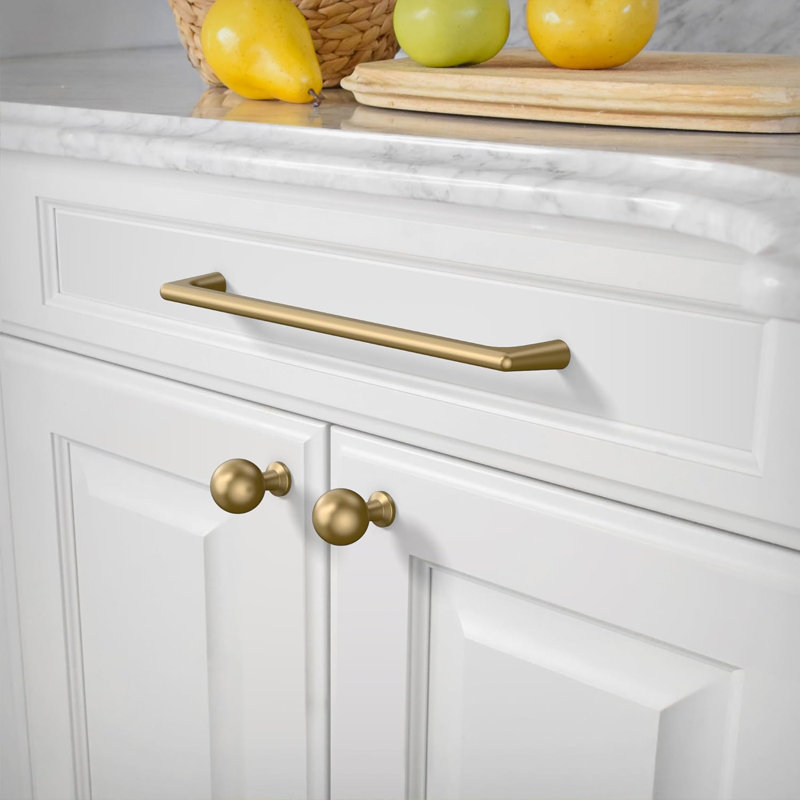 Paquet de 10 poignées d'armoire - poignées d'armoire de cuisine à trou central, poignées de tiroir durables pour armoires, armoires, commodes et garde-robes