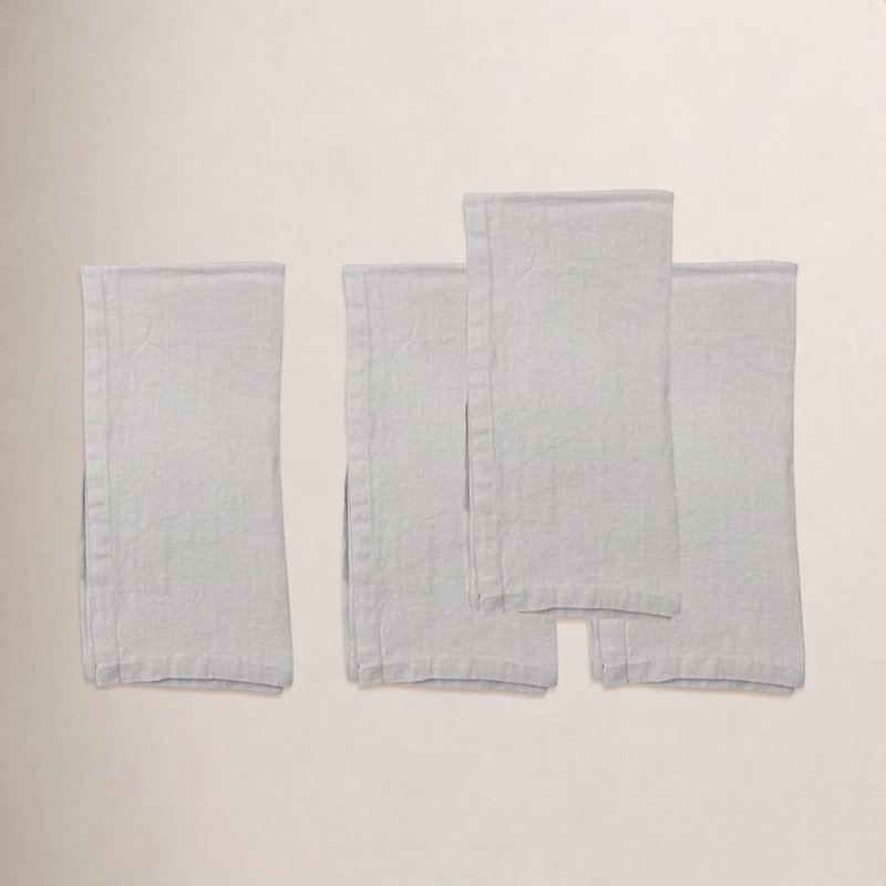  Stone Washed Linen Napkin, Stone