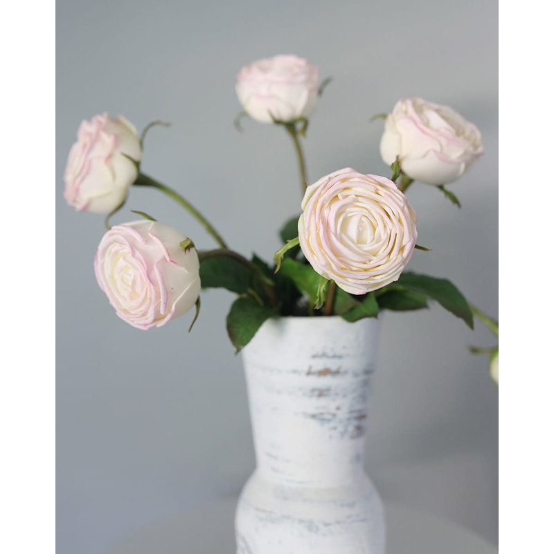 Rose anglaise Real Touch Crème Rose 24"
