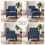 Fauteuil d'appoint rembourré moderne avec accoudoirs larges, poche de rangement latérale et dossier ergonomique-357107480