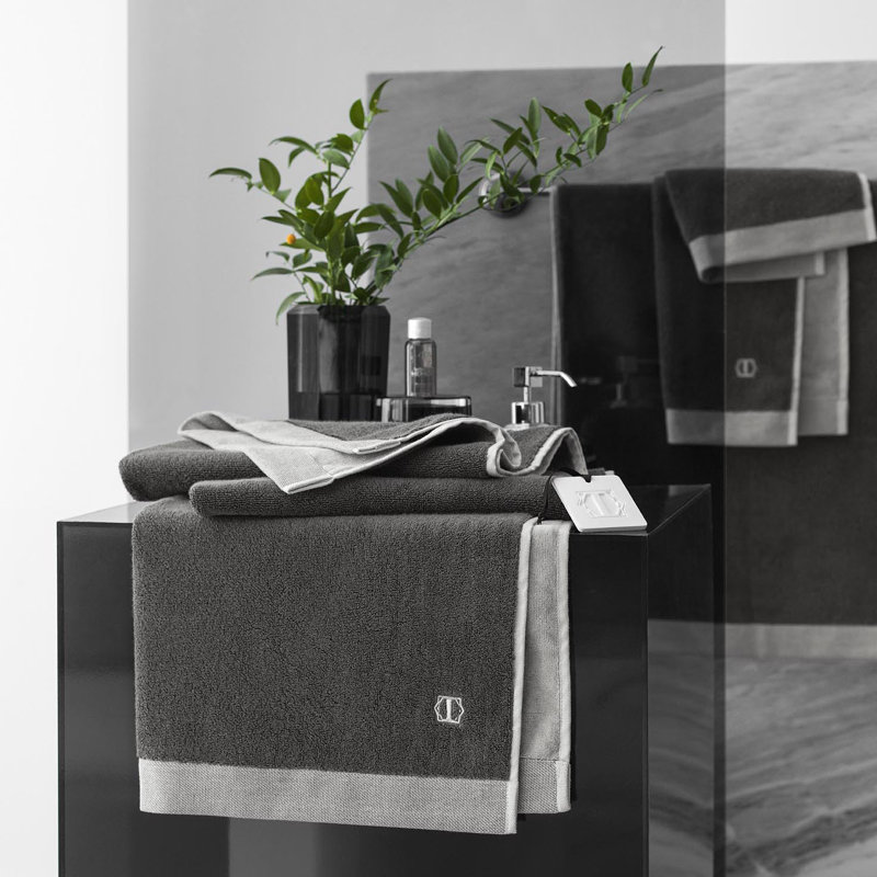 Débarbouillette 100% coton Konvill, Gris