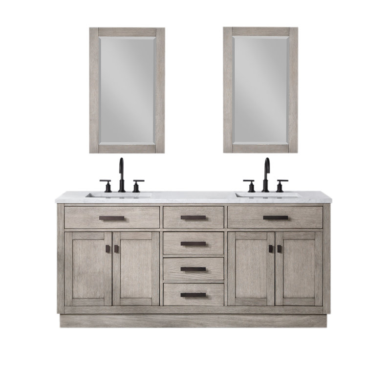 Ashanda 72'' W Single Vanity, Gray Oak