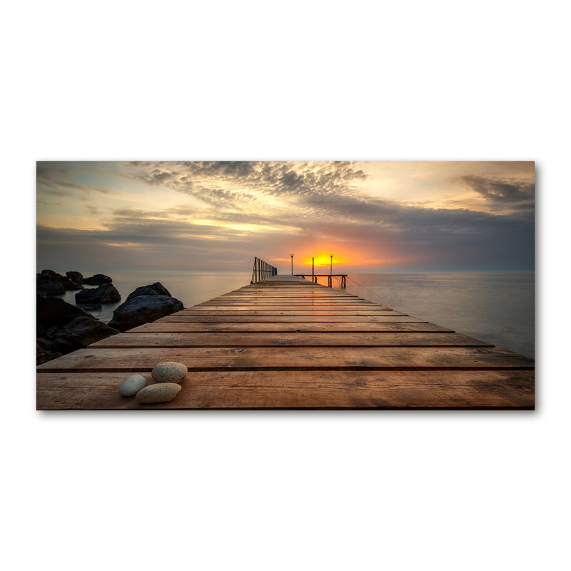 Wooden Pier - Wrapped Canvas Print