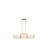 Orleans 5-Light Linear Chandelier in Distressed Gold