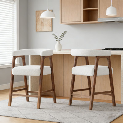 Bar Stools with Back, Comfortable Counter Stools for Kitchen Island/Dining Room