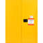Armoire de rangement en acier inflammable 45 gal, 42,9 x 18,1 65,2 po, preuve, jaune, utilisation industrielle, 2 tablettes réglables, portes manuelles, ventilée, sécurisée avec système de rangement, de mise à la terre et 3 systèmes de verrouillage