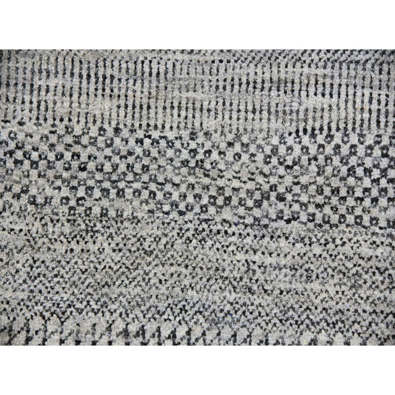 Tapis 10 po x 10 pi en laine nouée à la main ton sur ton gris nuage nuance à la main 171 CCD4C9F77484FBF8CB036D0C0E6B9