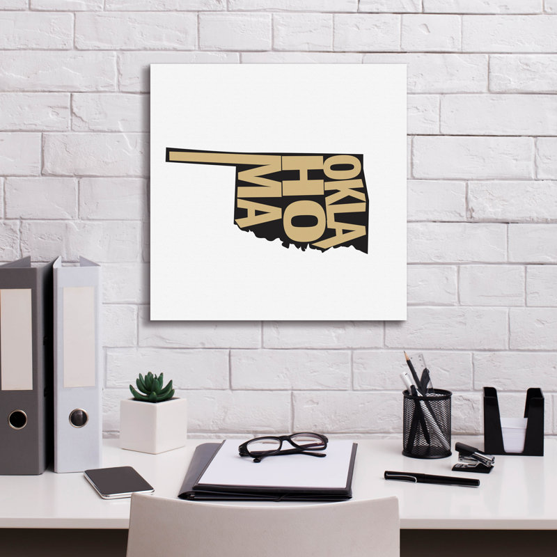 «Oklahoma 2» par Art Licensing Studio, art mural sur toile, H 18 po x l 18 po x P 0,75 po