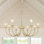 Lustre classique / traditionnel à 8 lumières à intensité variable Krustina