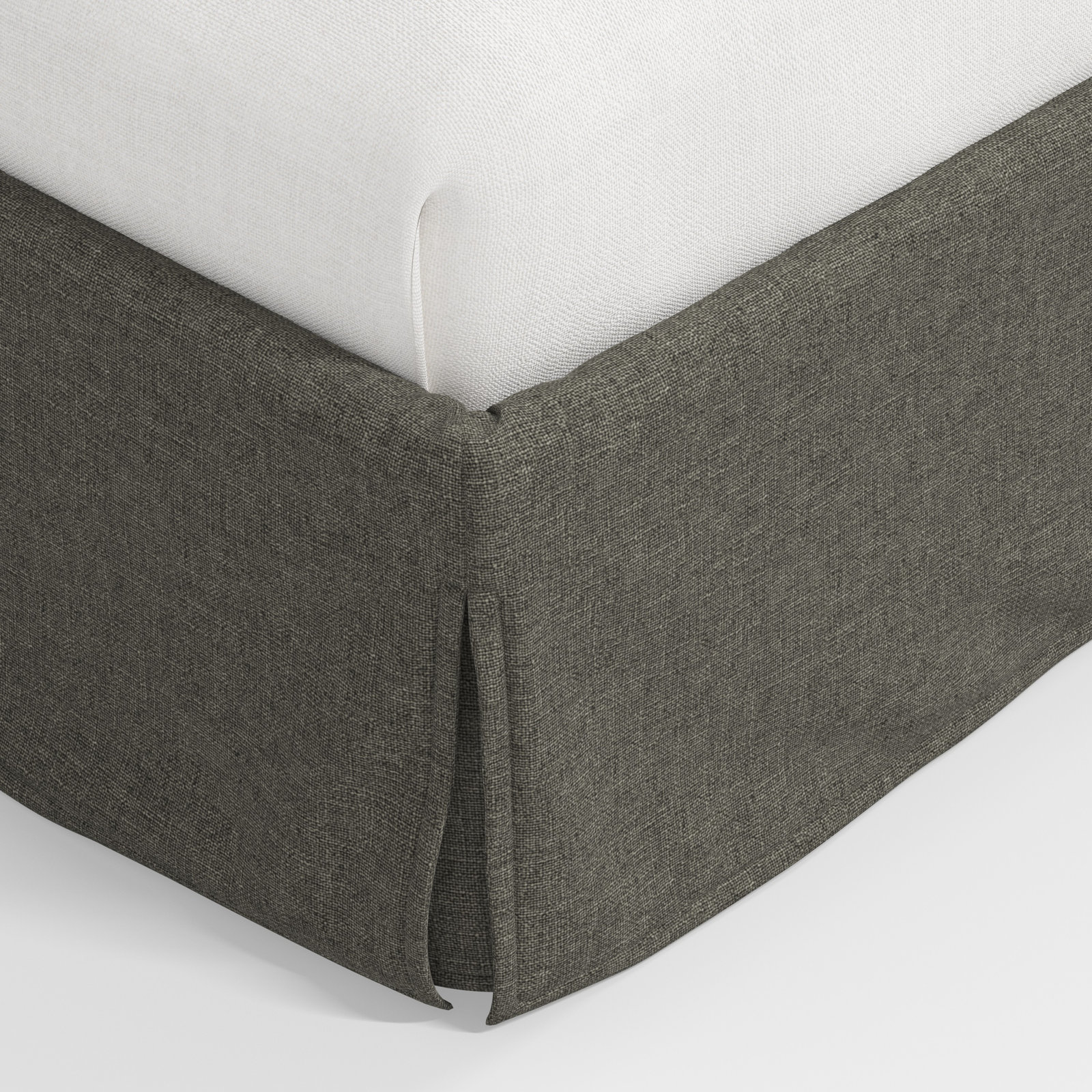 Stoffer Home x Cloth & Co. Maura Bed, Full, Zuma Charcoal Textured Linen