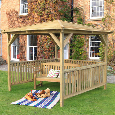 Jonathon 2.8m x 2.8m Solid Wood Patio Gazebo