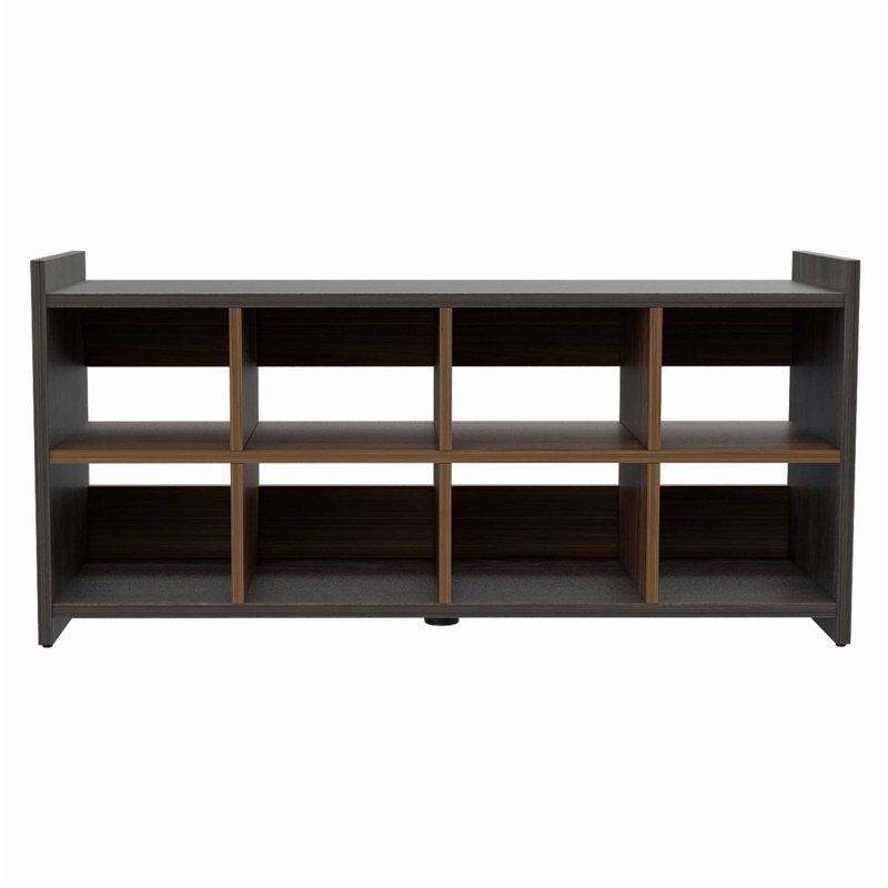 Meuble de rangement Owaneco de 40 po de large, capacité de 8 chaussures, espresso carbone