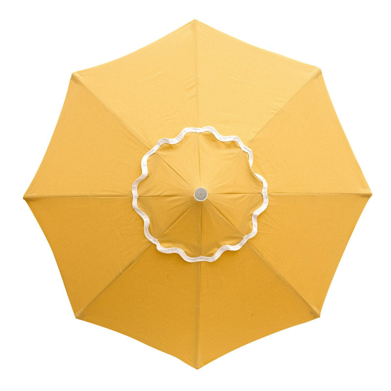 Market 84'' W Umbrella, Yellow/White