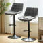 Tabouret de bar pivotant en cuir synthétique 2 pièces avec repose-pieds-1095194920