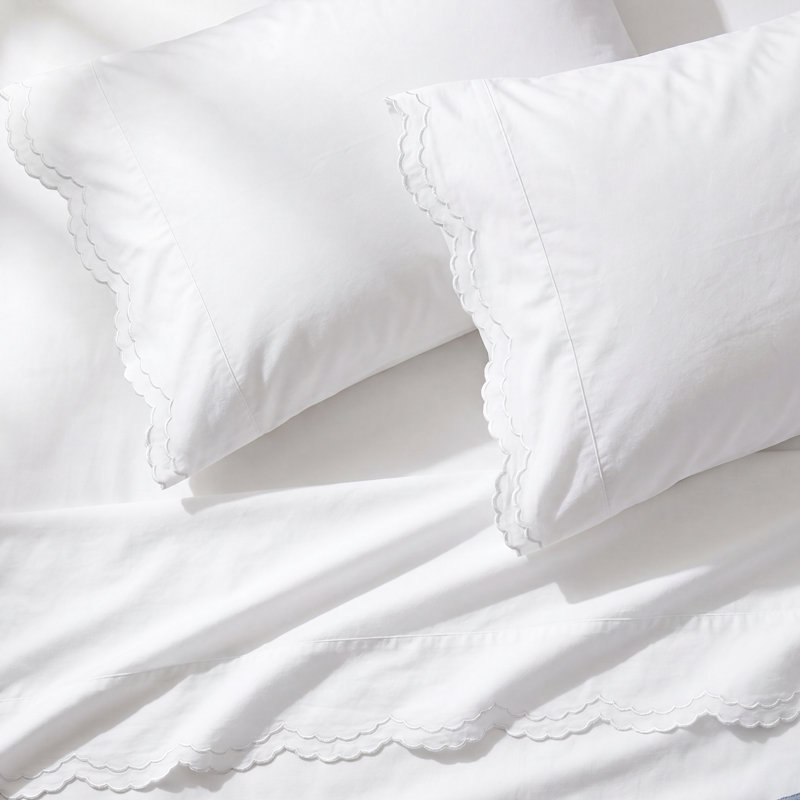 Bartlow - Set of 2, White, Standard Pillowcase