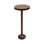 Jilyn Small Pedestal End Table Metal Base Side Table, Drinking Table w/ Scratching Distressed Finish