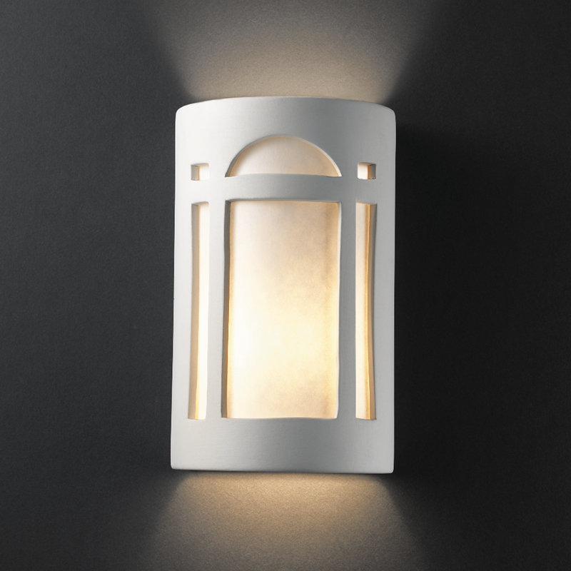 Plafonnier encastré d'extérieur Chakra, DEL, Bisque, H 12,5 po x l 7,75 po x P 6,25 po