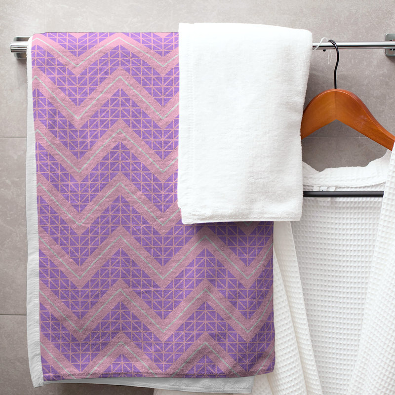 Stephenie Bath Towel, Pink/Purple