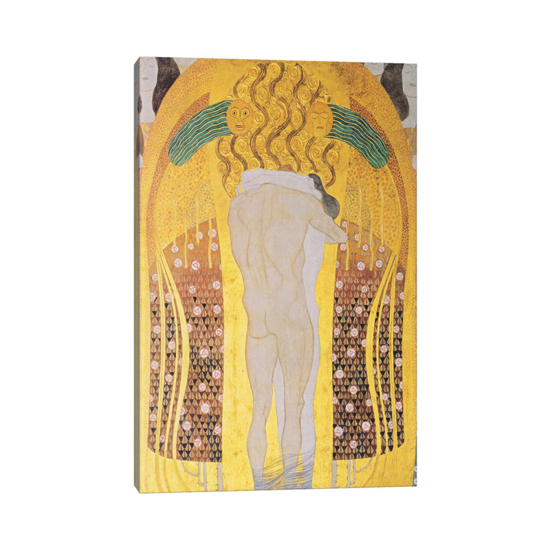 Diesen Kuss Der Ganzen Welt 1902 by Gustav Klimt - Wrapped Canvas Print, 101.6 cm H x 66.04 cm W x 1.91 cm D