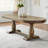 Extendable Oval Wooden Dining Table-551459706
