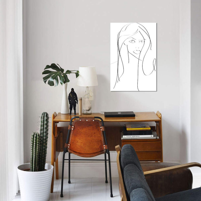 « becky », impression sur toile, H 12 po x l 8 po x P 0,75 po, Toile tendue, Pas de tapis