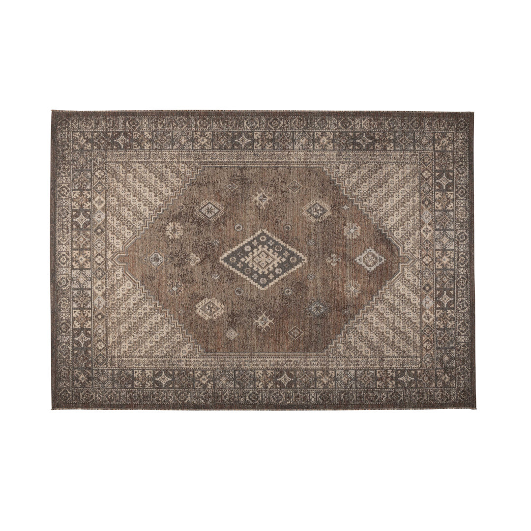 Teppich aus Wolle in Braun/Beige