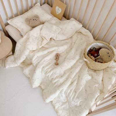 Cute Pattern 2-Layer Muslin Cotton Quilt/Blanket