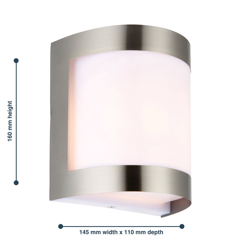 Eisenman Silver 16cm H Outdoor Bulkhead Light