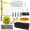 Ensemble complet de badminton et de volleyball professionnel GSE avec filet de badminton / volleyball, 4 raquettes de badminton, 3 volants, volleyball, ligne de démarcation. Idéal pour la cour, le parc, la plage et la pelouse