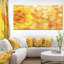 Magnifique fond jaune floral - reproduction de photo sur toile tendue-19241363