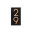 Floating 2-Number Vertical Sign, Black /w/ Black / Gold Modern Font Numbers-1198211215
