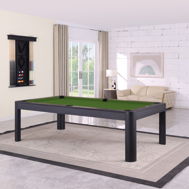 Table de billard en ardoise noire Cadora Duo, Vert anglais, 7 pi, Oui