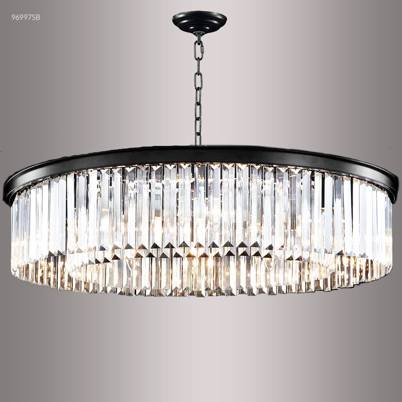 Lustre contemporain Europa, Noir satiné