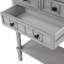 Console étroite, canapé mince avec trois tiroirs de rangement et une tablette inférieure pour le salon, assemblage facile (gris délavé)-2142973256