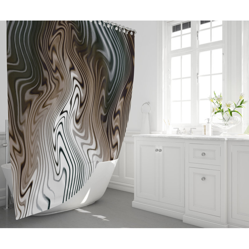 Abstract Shower Curtain, 83" H x 70" W