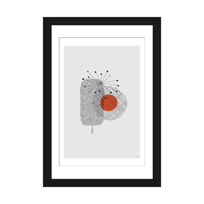 «Flowers IV», impression sur toile, H 32 po x l 24 po x P 1 po, Papier beaux-arts encadré noir, Blanc