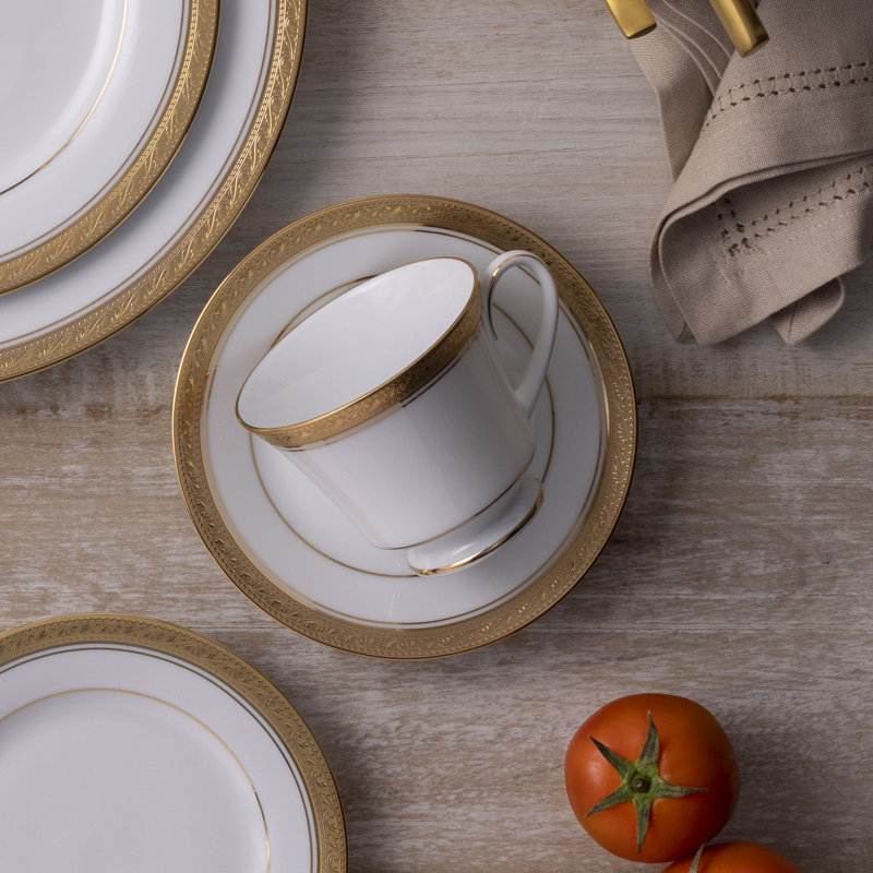 Couvert individuel 5 pièces Noritake Crestwood, Or