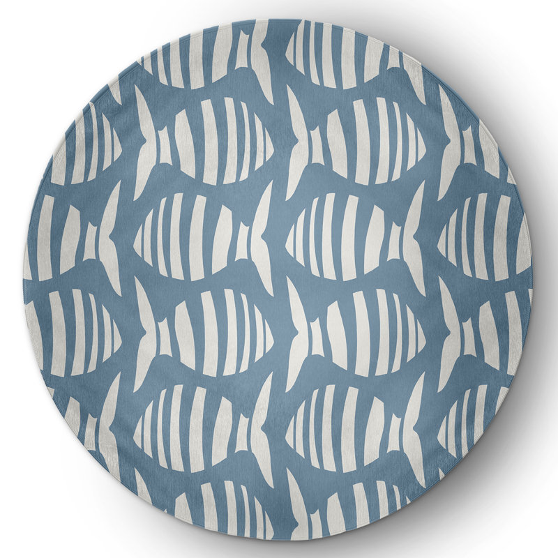 Maricopa Chenille Animal Print Indoor Rug, Round 5'