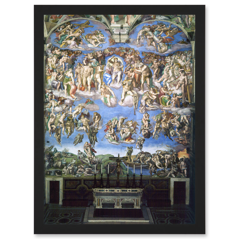 Michelangelo The Last Judgement 1541 - Single Picture Frame Painting