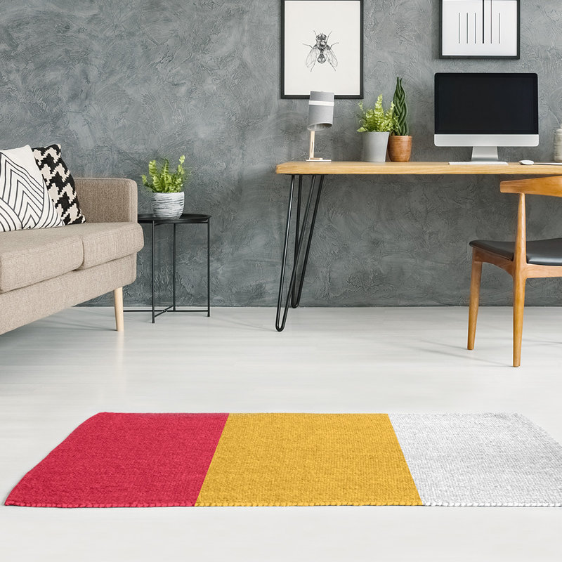 Striped Indoor Rug, Rectangle 5' x 7', No