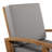 Ensemble de fauteuil d'extérieur en teck avec causeuse et coussins et table basse