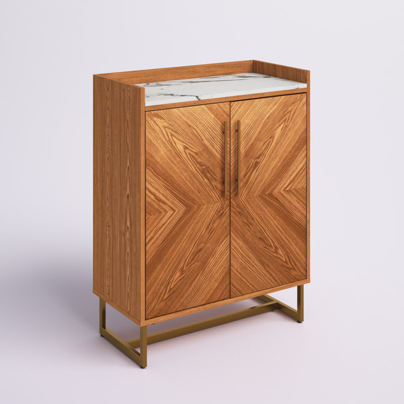 Djimon 28'' Bar Cabinet, Brown