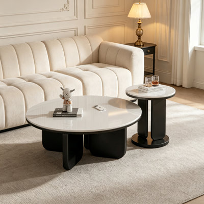 Luxury Slate Coffee Table Sturdy Metal Frame