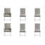 Ensemble de chaises de salle à manger rembourrées en acier inoxydable Element Modern-60170602