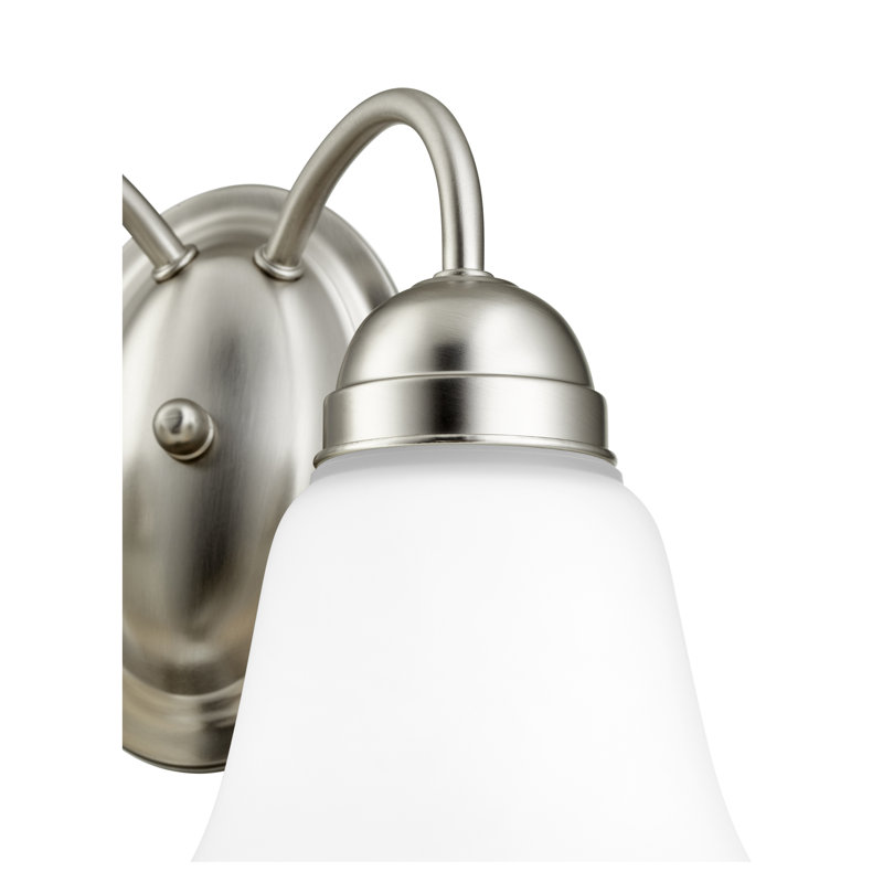2 - Light Dimmable Bath Sconce, Satin Nickel