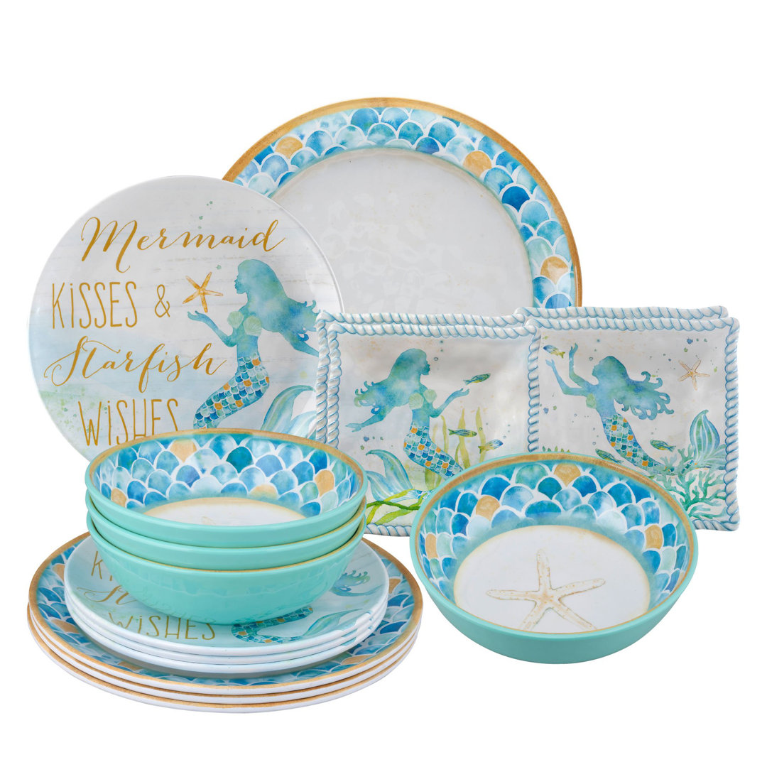 Hassen 16 Piece Melamine Dinnerware Set - Service for 4 Rosecliff Heights