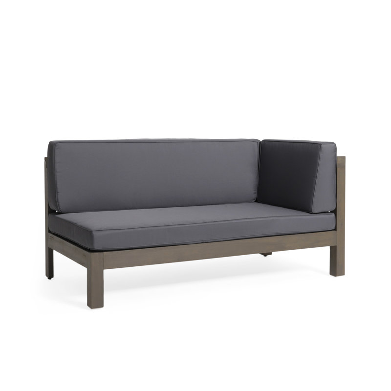 X-Back Right Corner Bench, Grey, Grey