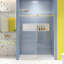 Porte coulissante pour douche - Verre trempé 5/16 po, finition or brossé, résistance aux fuites, 56-60 po x 74 36 000 fois testé, or-117446357
