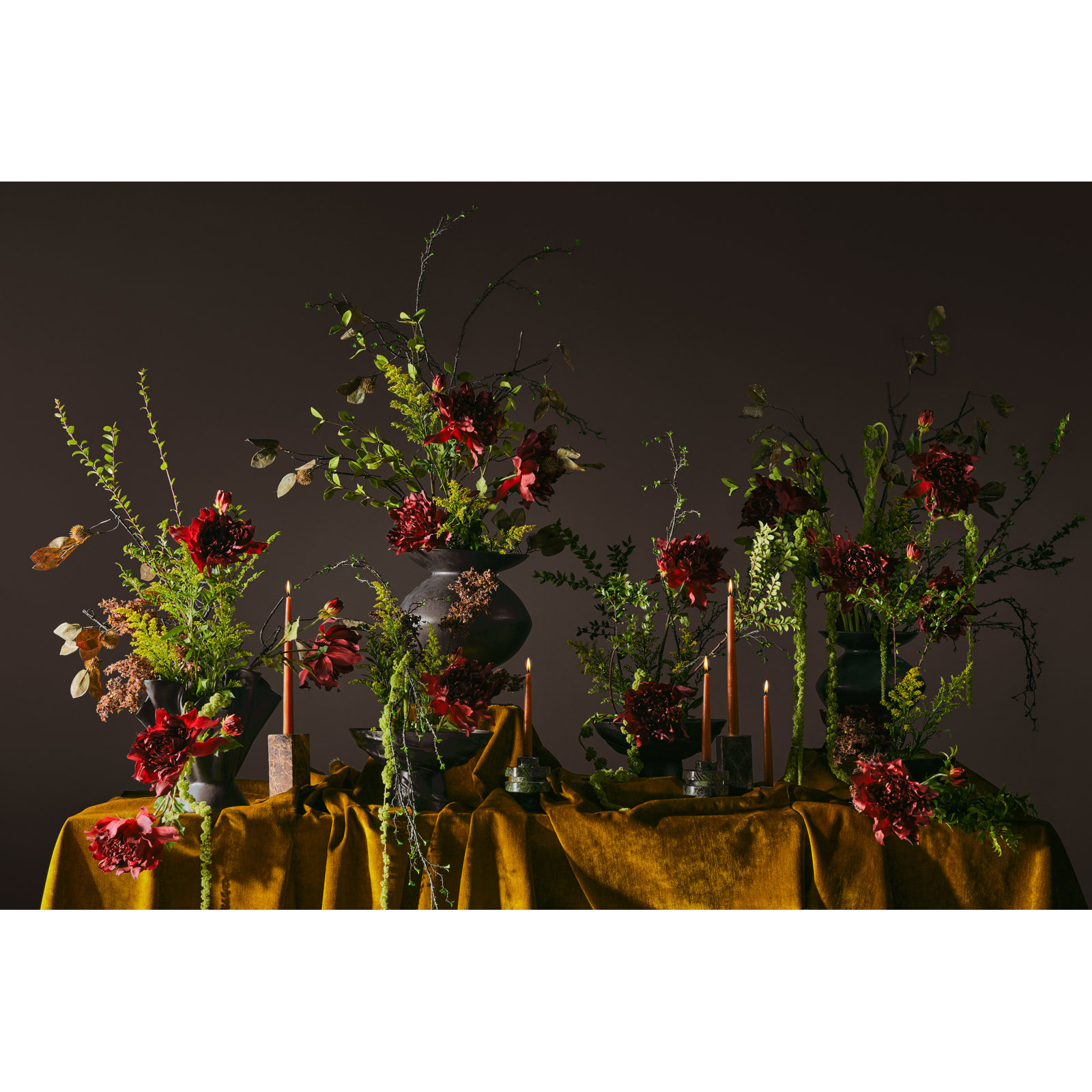 Dahlia Stem 21.5", Garnet
